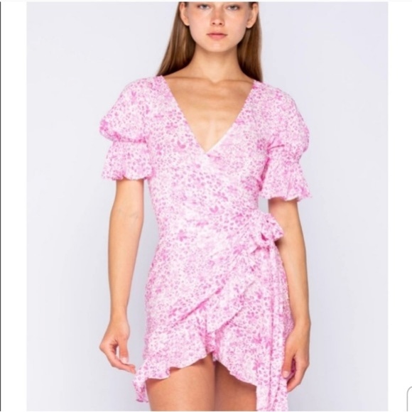 Skylar + Madison floral wrap mini dress - Picture 1 of 3